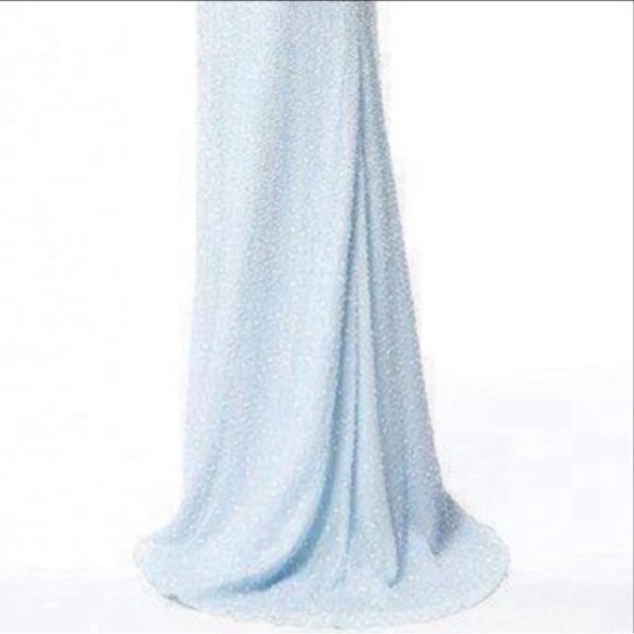 Sherri Hill blue sequence full length gown size 8. - Picture 5 of 12